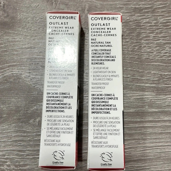 Covergirl Outlast Extreme Wear Concealer in 862 Natural Tan Bundle of Two - Picture 7 of 9